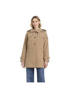 Draper James Women's Tan Hooded Trench Jacket
